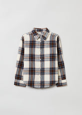 Ovs Housebrand Check Flannel Shirt With Snap Buttons